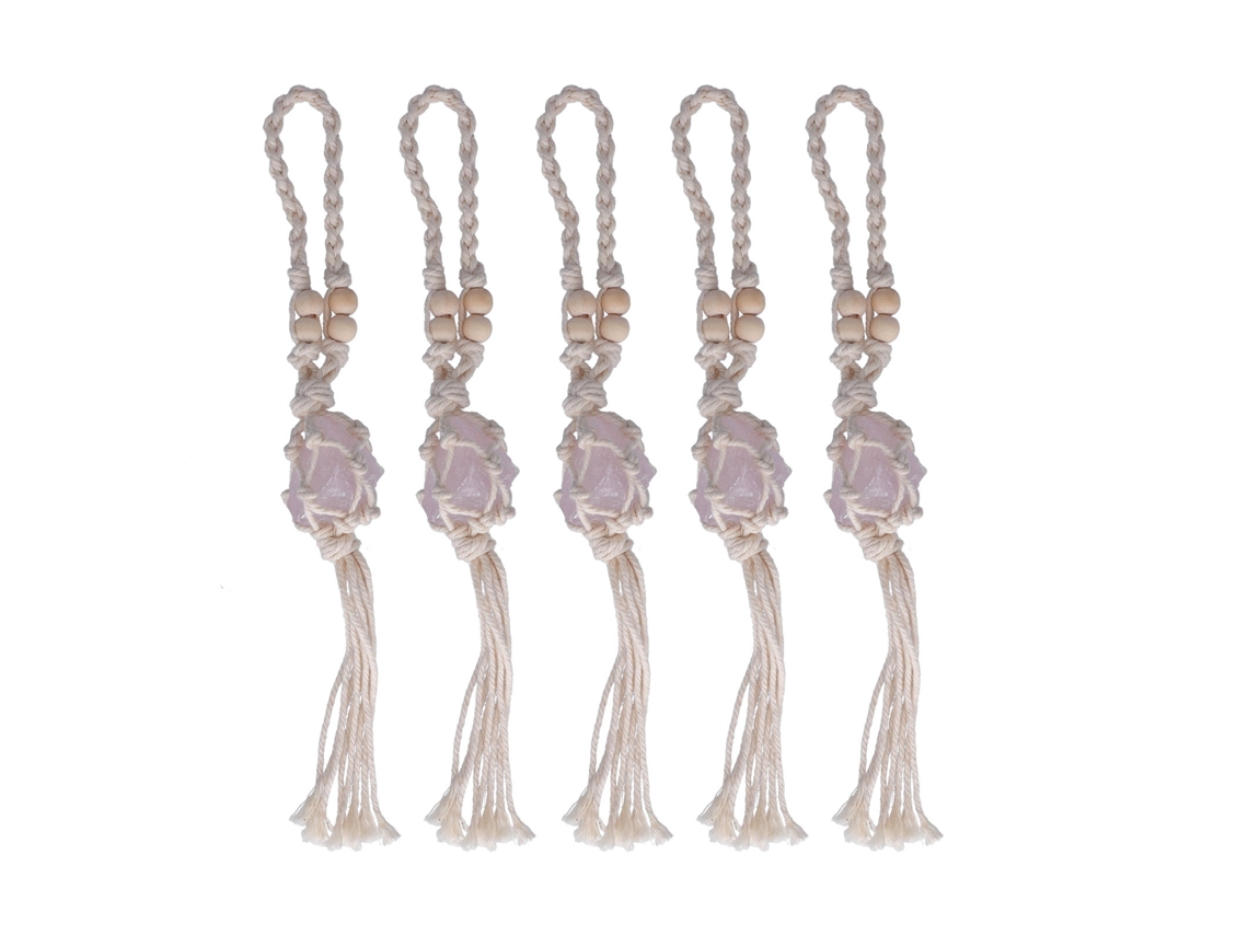 2026-cuerda De Collar Con Porta Piedras Vacío Ajustable Para Joyería Diy, 5 Piezas, Rosa Claro
