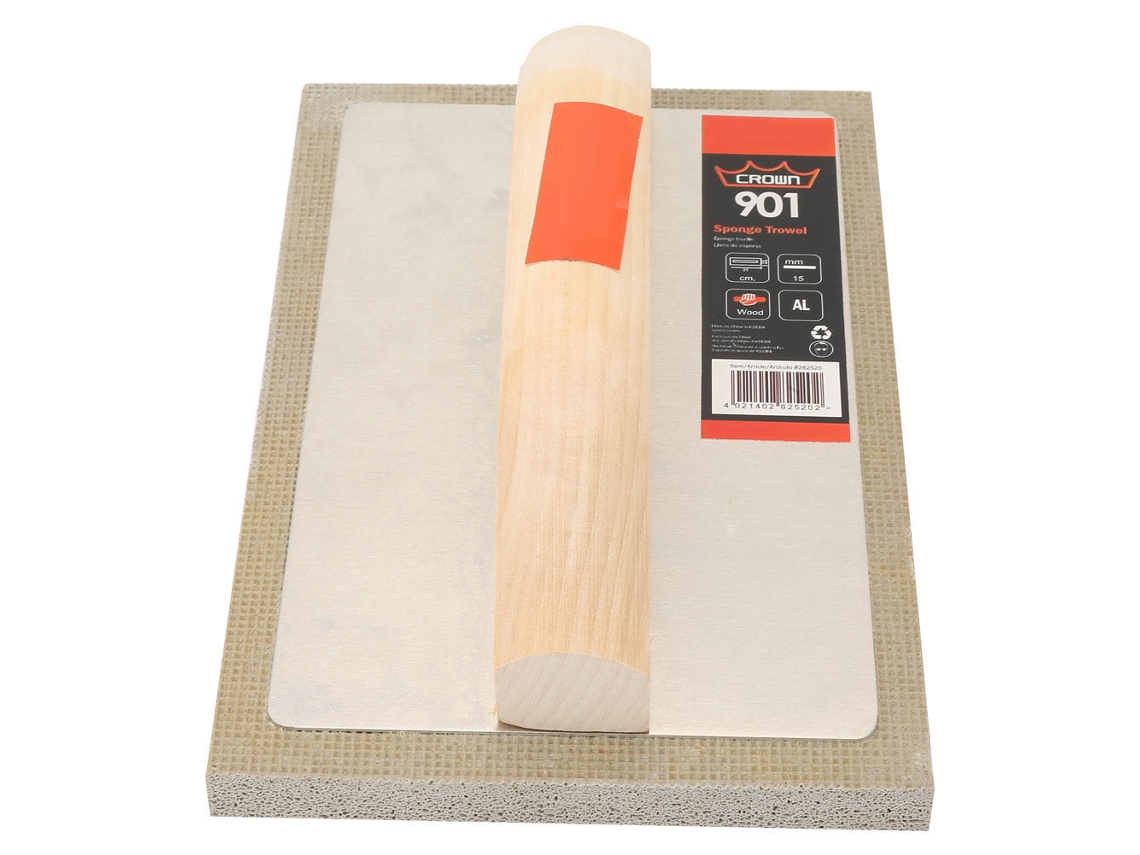 Esponja de goma con mango de madera (para azulejos)