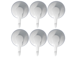6 Ganchos De Pared Autoadhesivos De Plástico Con Ventosa Para Toallas Y Ropa, Ideales Para Cocina, Baño Y Cocina (color Blanco).