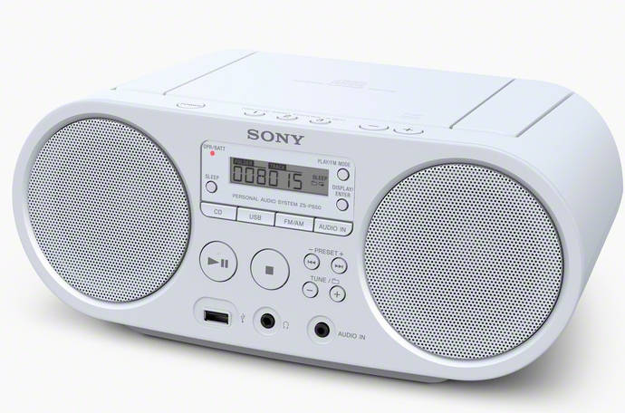 Sony Hifi Reproductor de cd zsps50 color blanco zsps50radio