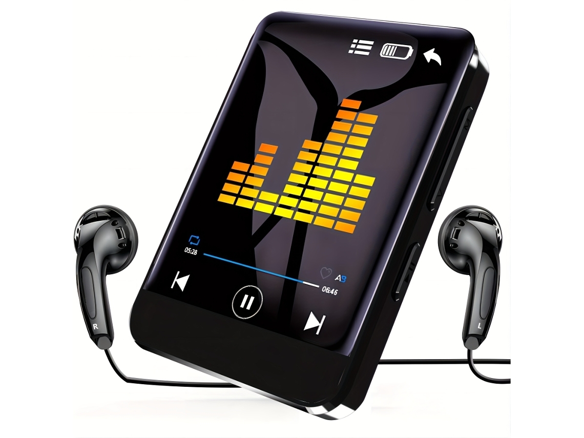 Reproductor de MP3 Saisiyiky, portátil, pantalla táctil completa, reproducción de video, ideal para deportes y viajes, 64 GB, Facpoet