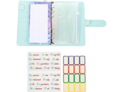 Agenda De Presupuesto De 6 Bolsillos De Piel Sintética Con Estampado De Mármol, Cuaderno De Hojas Sueltas, Color Mármol.