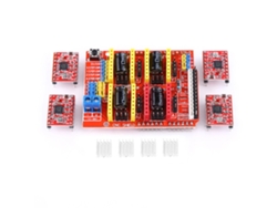 Placa De Expansión Cnc Shield Con 4 Controladores A4988 Para Impresoras Y Grabadoras 3d.
