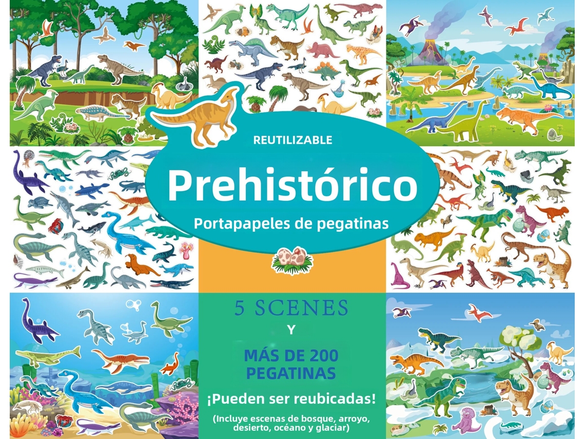 Pegatinas infantiles con escenas del mundo real, más de 200 hojas reutilizables, juguete educativo MDUG