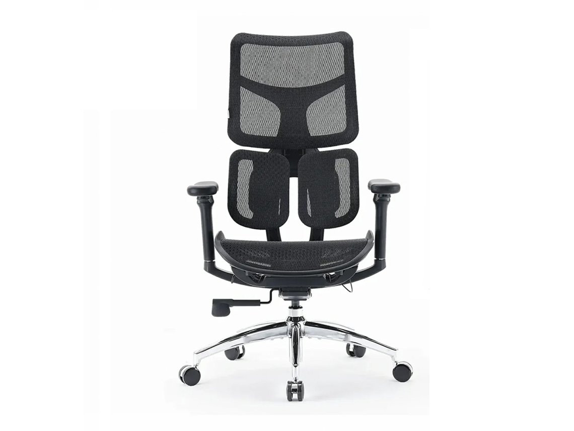 SIHOO Doro S100: Silla ergonómica con soporte lumbar doble, respaldo 5x regulable, reposabrazos 4D y certificado BIFMA/SGS. Negro.