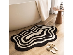 Alfombra de Baño LUUCOZK Antideslizantes Absorbentes Decoración Baño Secado Rápido Poliéster Multicolor (60x90cm)