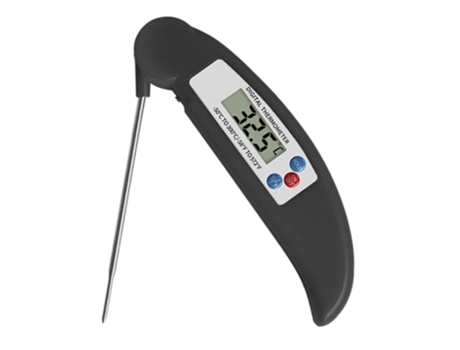 Termómetro digital para carne Parrilla para barbacoa termómetro electrónico sonda súper larga para cocinar en la cocina (-50 300 C) negro ZMDECQNA