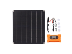 Kit De Panel Solar Monocristalino De 18 V Y 25 W Con Controlador De 100 A, Carga Rápida, Batería No Incluida.