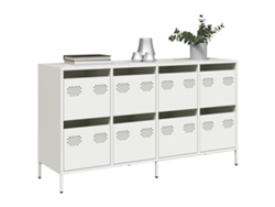Aparador De Acero Laminado En Frío Blanco 135x39x73,5 Cm