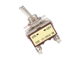 2026dz-5 Interruptor de palanca de 2 posiciones (encendido/apagado), 4 pines, 12 mm, 15 A, 250 V CA (piezas)