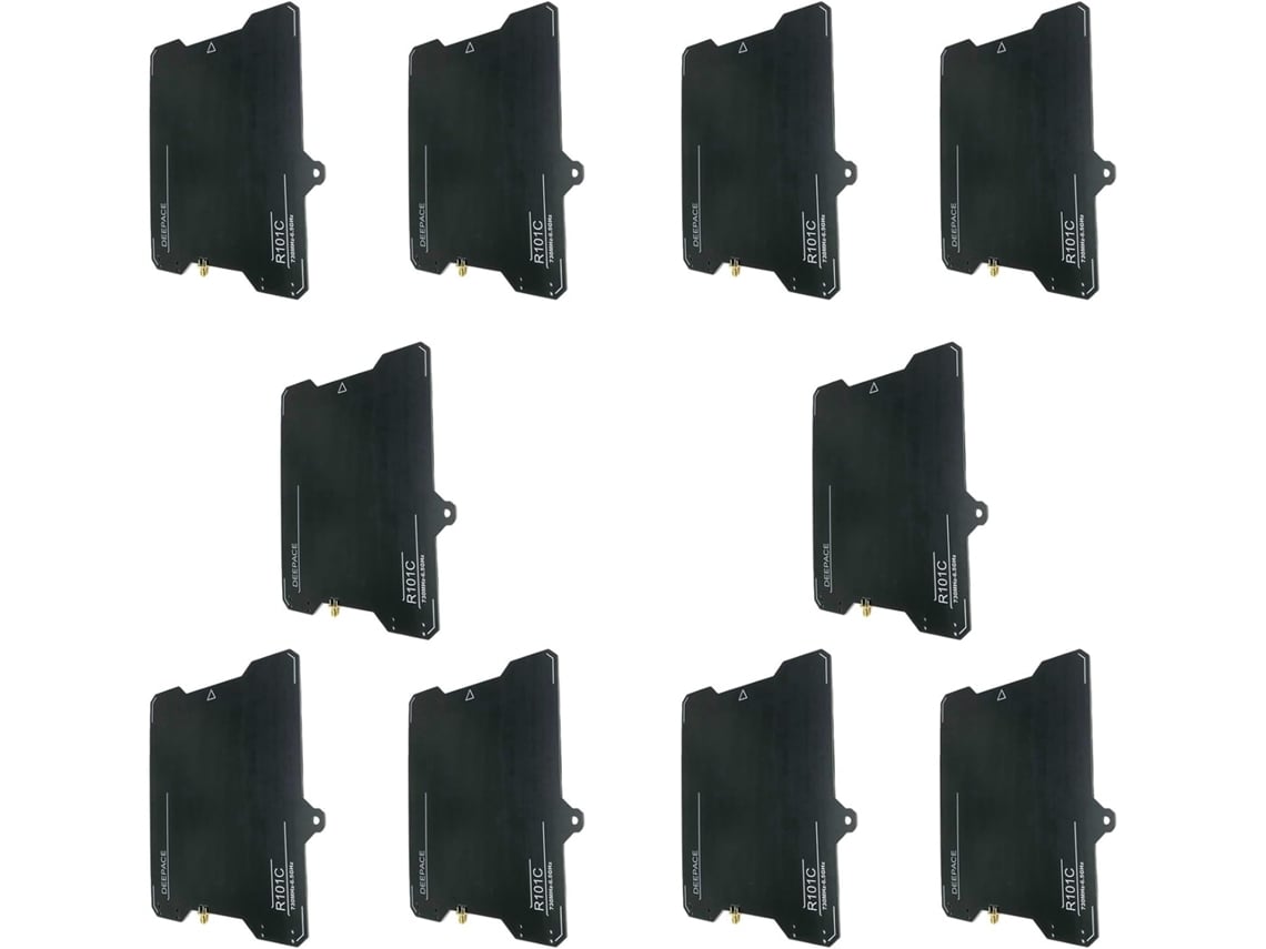10 Antenas De Alta Potencia R101c 730mhz-6.5ghz 7dbi Ads-b Uwb Direccionales De Banda Ancha 23x22.5cm Negras