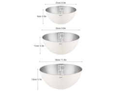 Juego De 3 Boles Mezcladores De Acero Inoxidable Para Ensaladas, Pasta Y Huevos, Ideales Para El Hogar Y Restaurantes.