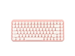 Baoj-2026teclado Sem Fio Bluetooth Com 84 Teclas Retrô Com Teclas Redondas Para Ios Os X Windows Android Computador Telefone