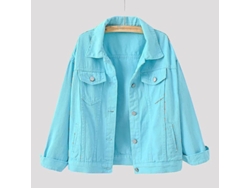 2026-abrigos De Mujer Para Primavera Y Otoño: Chaqueta De Jean De Manga Larga Caliente Y Solida