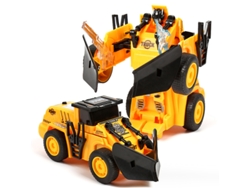 Mini robot transformable de juguete para niños, ideal como regalo de cumpleaños (carretilla elevadora).