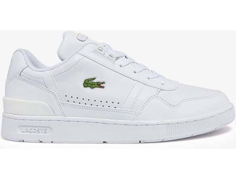Zapatillas LACOSTE T-Clip Hombre (46 - Blanco)