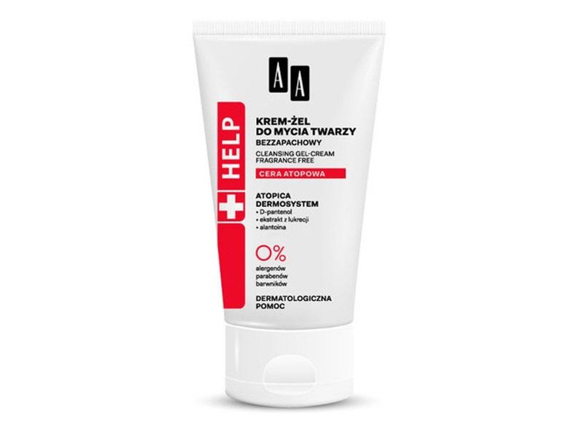 AA Ayuda Gel Limpiador-Cream libre de fragancia crema-gel para lavado de cara para piel atópica 150ml