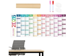 Calendário De Parede 2026- Agenda Apagável A Seco 100x42cm| Design Com Papel Quadriculado Grosso- Acadêmico|