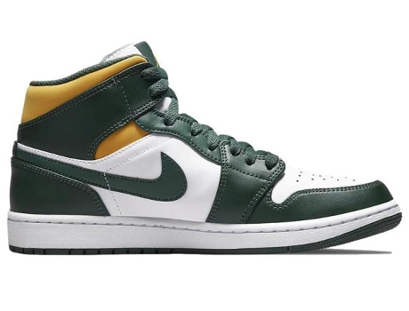 Zapatillas NIKE Air Jordan 1 Mid de Hombre (43 - Verde)