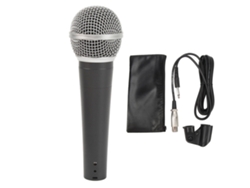 Micrófono Profesional Con Cable, Rejilla De Acero Y Carcasa Metálica Para Uso En Karaokes Y Escenarios.
