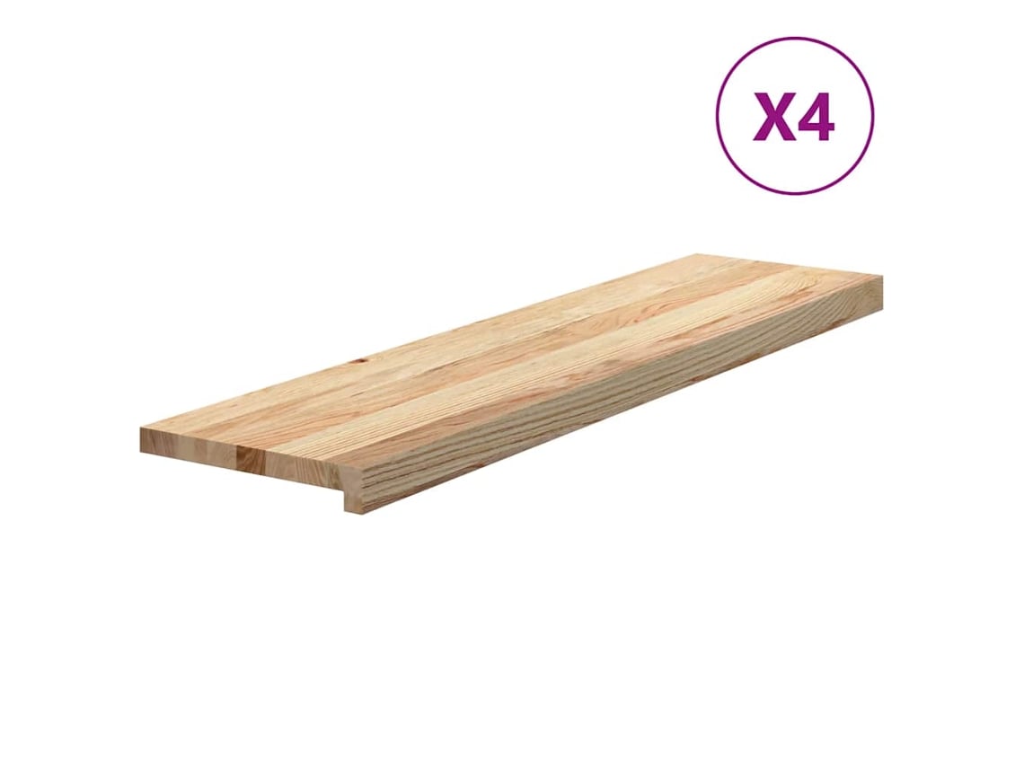 Conjunto 4 Peldaño De Escalera VIDAXL Marrón Oak Wood (100x30x2 cm)