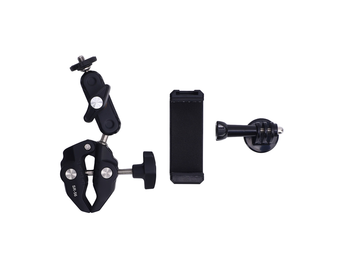 Soporte De Pinza Para Cámara Multifuncional 360 Grados Para Dslr, Luz De Relleno, Monitor Y Teléfono