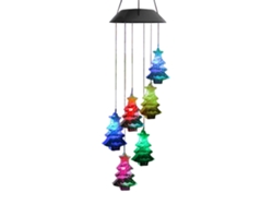 Yncm2026-cascabel Solar Navideño Con Luz Led Cambiante De Color, Impermeable Para Exteriores, Jardín Y Hogar