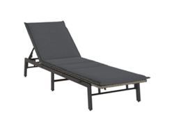 Sillón con cojín de ratán sintético gris MAISON EXCLUSIVE