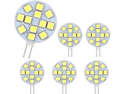 Rebe-bombilla Led G4 2w, Ac/dc12-24v, 200lm Luz Blanca Cálida 3000k, 12x5050smd, Equivalente A 20w Halógeno, No Regulable Para Luces De Armario