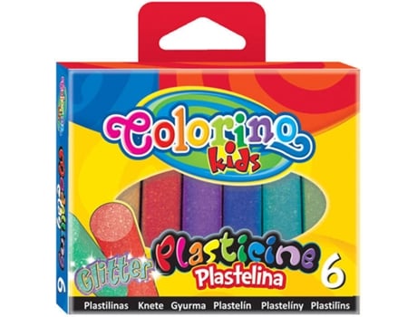 Plastilina Purpurinas 6 Colores