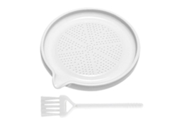 Prensa manual de jengibre y ajo con recipiente para moler, de cerámica blanca, para verduras, frutas y purés. Rosewell