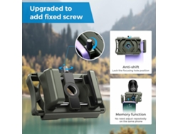 Adaptador De Teléfono Para Telescopio Apexel Apl-f002x Rotatorio 360° Con Soporte Y Control Remoto Para Microscopio Binocular Monocular