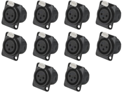 Adaptador De Enchufe Xlr Macho Balanceado De 3 Pines Con Toma De Soldadura