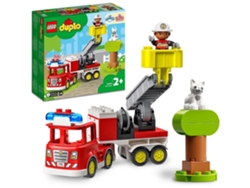 LEGO DUPLO: Rescue Camião dos Bombeiros – brinquedo de construção bombeiro e camião dos bombeiros, luzes e sirene, idades 2+ (21 peças)