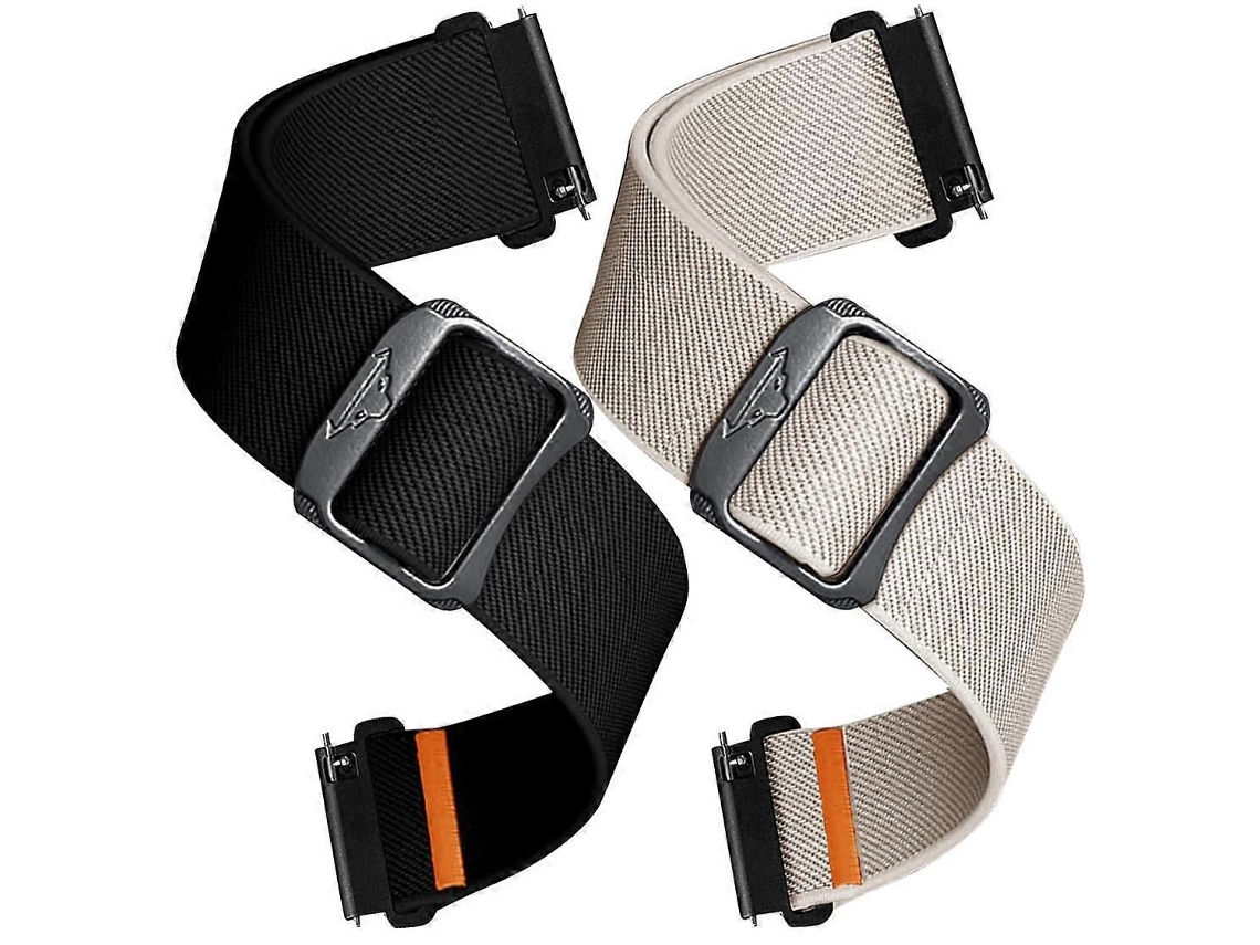 Pulseira De Nylon Preta E Branca Para Smartwatch Carbinox, Pulseira Esportiva E Esportiva.