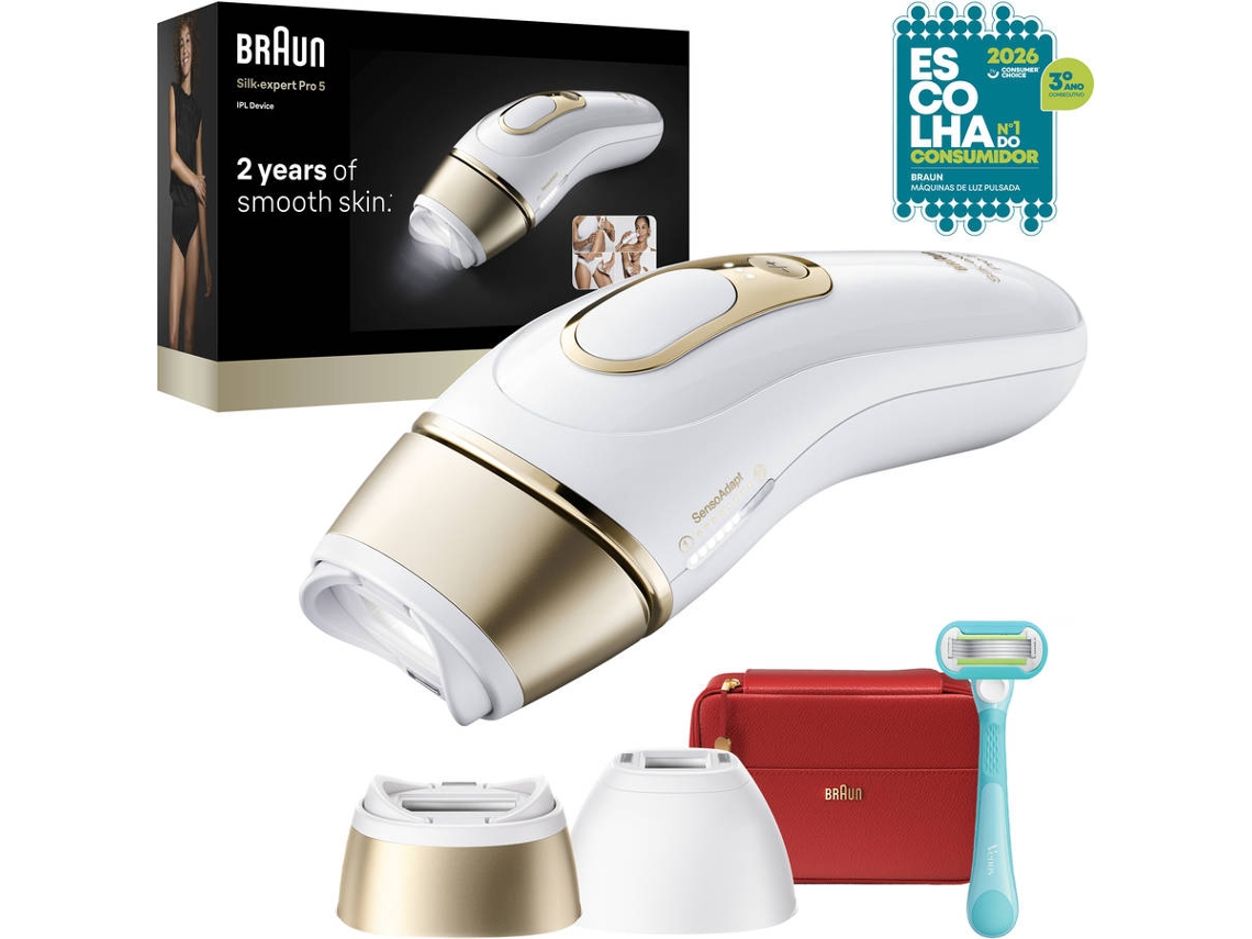 Depiladora Luz Pulsada BRAUN Silk-Expert Pro PL5221 (IPL - Multi-zonas - Corriente)