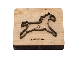 Molde de corte de cuero con forma de caballo de acero aleado, borde limpio y afilado, 67 x 51 mm, para manualidades