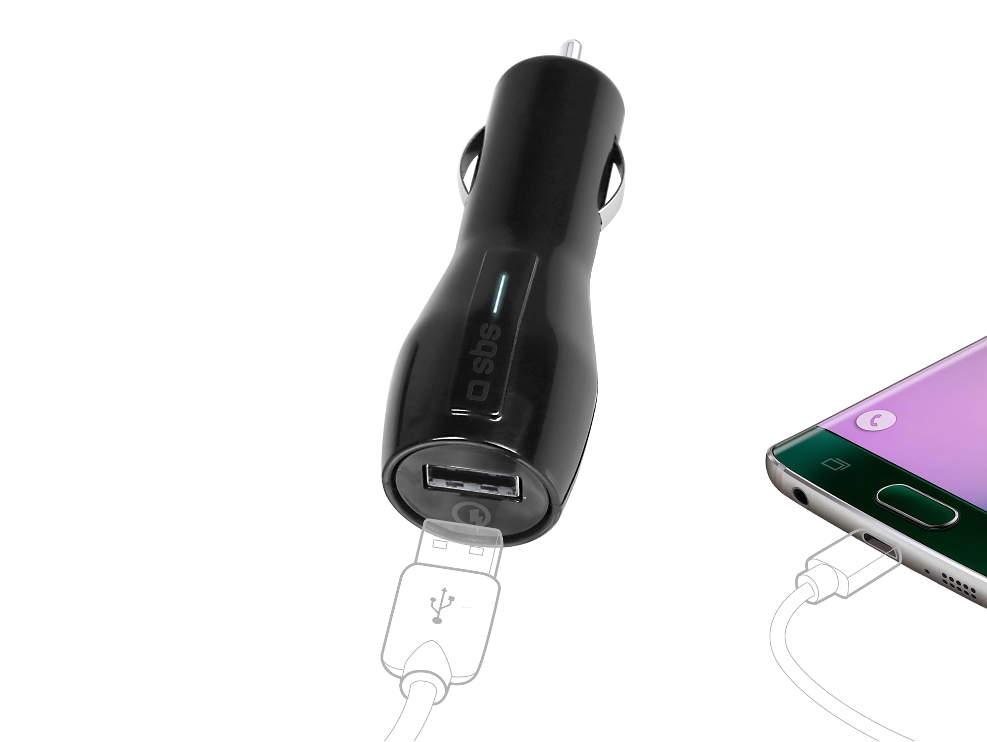 Cargador de coche USB 2.000 MAH QC