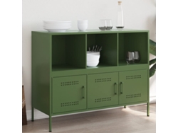 Aparador Acero Verde Oliva 100,5x39x79 Cm