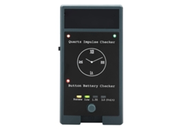 Reloj deportivo digital LED con caja negra y roja para prueba de batería.