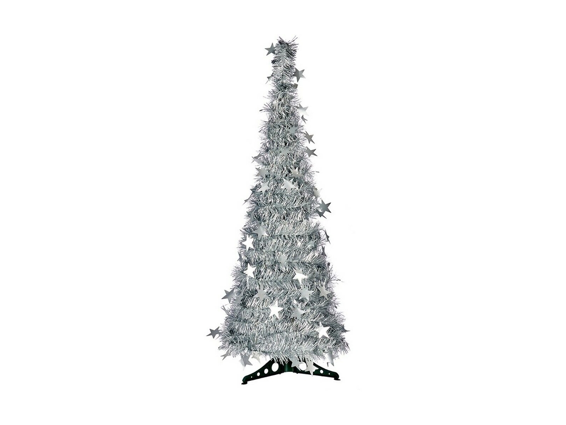 Árbol de Navidad Prateado Enfeite 38 X 38 X 150 cm