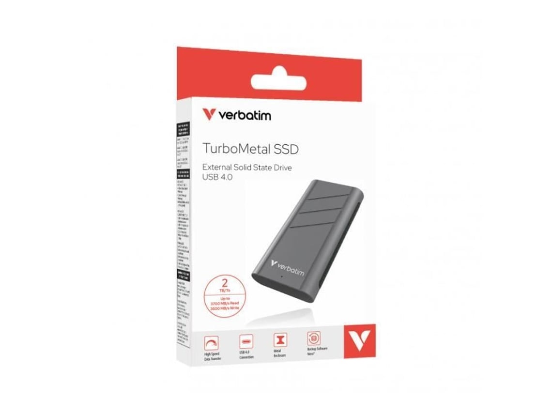 Extensión SSD Turbometal USB4 de 2 TB Verbatim