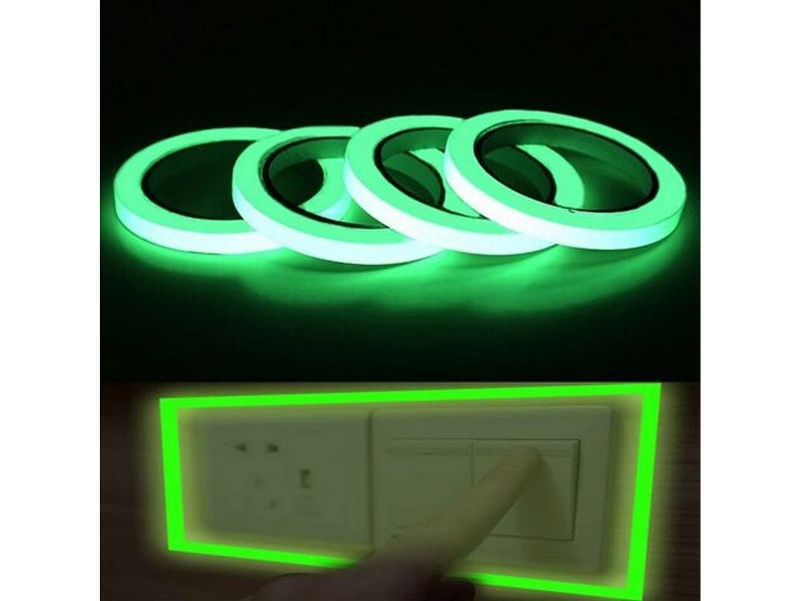Cinta Fosforescente Autoadhesiva Premium, 4 Rollos, 3m X 10mm, Resistente Al Agua, Desmontable, Para Marcadores De Seguridad
