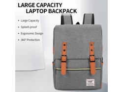 Mochila Para Portátil De Gran Capacidad Con Puerto Usb - Conjunto Ideal Para Moda, Negocios, Viajes Y Ocio - Gris
