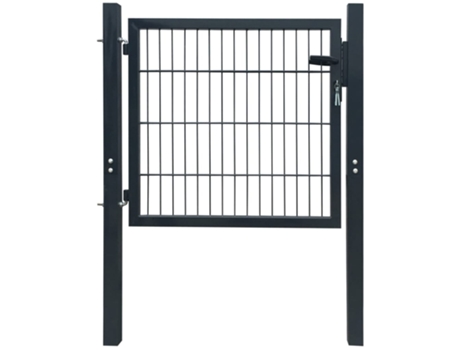 MAISON EXCLUSIVE Puerta de valla metálica acero gris antracita 105x150 cm