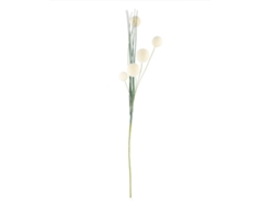Bola de flores artificiales de 5 cabezas para decoración de mesa (blanca)