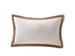 1 Funda De Almohada Rústica De Lino Y Yute, 30 X 50 Cm
