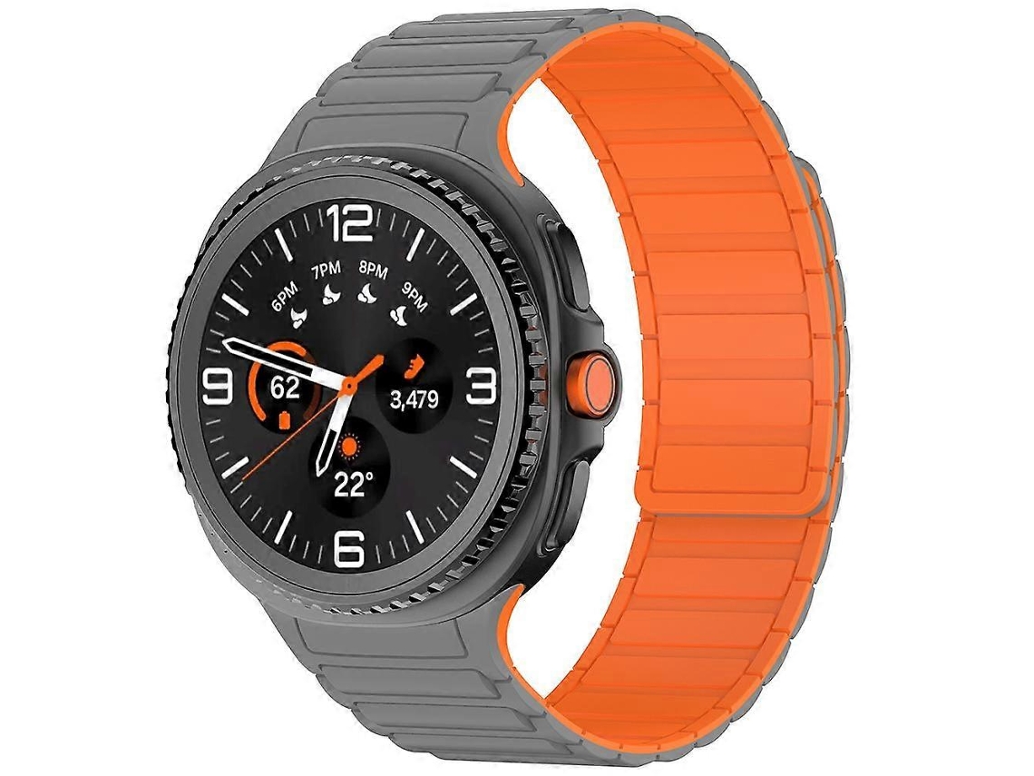 Pulsera magnética de silicona con tres cuentas para Samsung Galaxy Watch8 / Watch8 Classic