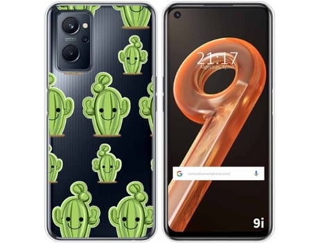 Carcasa Realme 9i TUMUNDOSMARTPHONE Dibujos Transparente Cactus Multicolor
