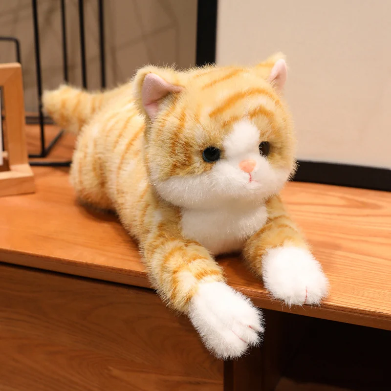 (amarelo, 50cm) Lindo Brinquedo De Pelúcia Realista De Gato De Desenho Animado Estilo Anime